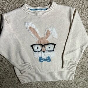 Cat and Jack toddler boys bunny sweater, sz 4T